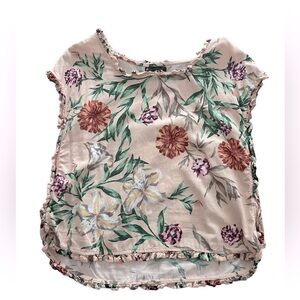 For Cynthia Ruffle Linen Top Size Medium